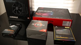 Full Build Win 11 ASUS B550F Ryzen 5800X Corsair Vengeance Noctua NHD15 Samsung 970 Evo Plus [upl. by Ahsimaj]