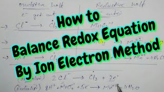 Balancing redox equation by ion electron method in acidic medium class 11 Chemistry GS academy [upl. by Merci745]