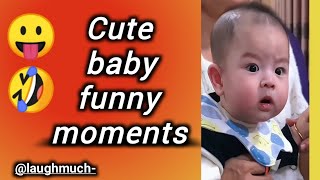 cute babies funny moments amp clips 😅😂baby funny laugh [upl. by Ahsitaf317]