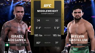 Israel Adesanya vs Kelvin Gastelum Full Fight  UFC 5 Fight Night [upl. by Nitsud]