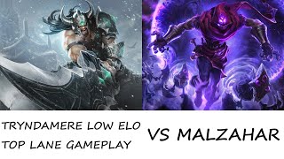 TRYNDAMERE LOW ELO TOP LANE GAMEPLAY  1420  vs Malzahar  Platinum  EU West [upl. by Volkan]