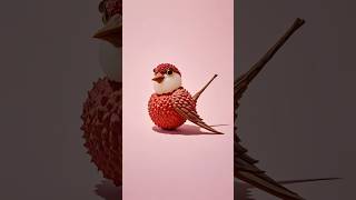 Beautiful Birds decoration with litchi cute youtubeshorts litchi LitchiASMR [upl. by Ettennan]