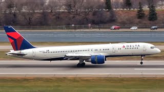 Delta Airlines B757232 N650DL LandingTaxiPark  Minneapolis St Paul [upl. by Laidlaw279]