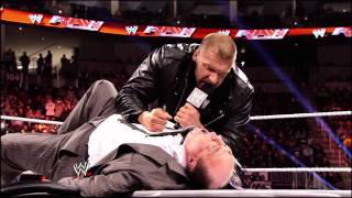 A look at the rivalry between Triple H and Brock Lesnar Raw March 25 2013 [upl. by Ellita]