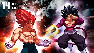 WhatIf 14 Goku Black Super Saiyan 4 VS Vegeta Super Saiyan God Evolution [upl. by Airdnax997]