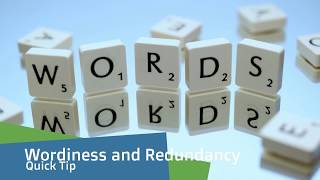 Quick Tip 2 Wordiness and Redundancy [upl. by Ekenna]