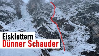 Eisklettern Kolfuschg  Dünner Schauder linke Variante mit AlpineFex [upl. by Berni]