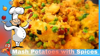 Mash Potatoes with Spices  Spicy Crispy Mash [upl. by Hodess407]