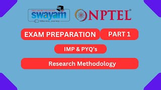 Research Methodology Part 1  NPTEL Exam Series 2024  MYSWAYAM nptel nptel2024 myswayam [upl. by Gaw]