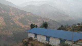 Himalayan views from Landruk village on Annapurna trek Nepal [upl. by Petronia]