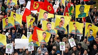 Proteste gegen Erdogan in Brüssel [upl. by Brigitta140]