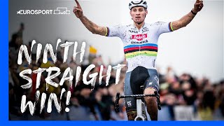 NINTH STRAIGHT VICTORY 🔥😮‍💨  CycloCross X2O Trophy Koksijde Highlights  Eurosport [upl. by Ormsby940]