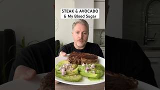 Steak and avocado and my blood sugar glucose bloodsugar insulinresistant1 [upl. by Jariv13]