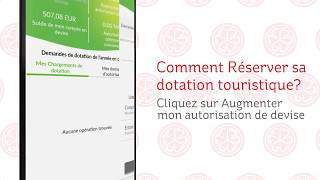 CFG Bank  EDotation Tutoriel 34 – Comment réserver ma dotation touristique [upl. by Arraeit246]