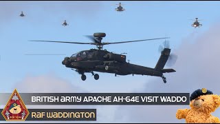 APACHE INVASION • BRITISH ARMY AIR CORPS AH64 APACHES PAY A VISIT TO RAF WADDINGTON [upl. by Meesak]