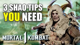 3 Beginner General Shao Tips You NEED To Know  Mortal Kombat 1 [upl. by Butta8]