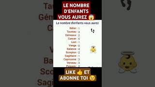 LE NOMBRE DENFANTS VOUS AUREZ 😱foryou pourtoi astrology [upl. by Fin577]