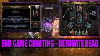 PoE 323 How to Craft End Game Detonate Dead Gear  Double Elevated Blizzard Crown [upl. by Moreen]