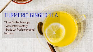 Turmeric Ginger Tea I Easy Immune Boosting amp Antiinflammatory recipe [upl. by Ydaj]