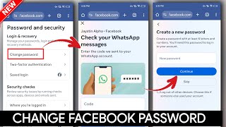 How to change Password in Facebook without WhatsApp 2024  Make important changes in Accounts Center [upl. by Inaluiak]