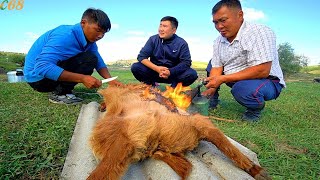 Whole Grilled Boodog  Real Mongolian Barbeque  Mongolian Cuisine [upl. by Hedveh]