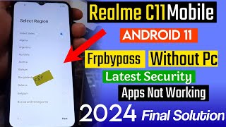 Realme C11 2021 Frp Bypass New Security Frp Bypass Without Pc Latest Method Working [upl. by Kirima383]