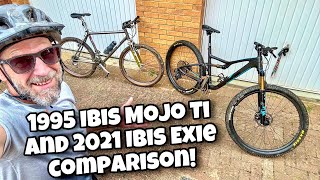 1995 Ibis Mojo Ti and 2021 Ibis Exie comparison [upl. by Yedrahs645]