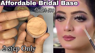 Affordable Bridal Base under 500 Step by Step Waterproof Base Banane ka Tarika [upl. by Kruse]