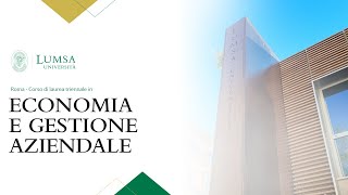 Economia e gestione aziendale  Laurea Triennale L18 [upl. by Karr]