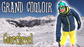 Grand Couloir Off Piste Ski Run  Courchevel [upl. by Gerger]