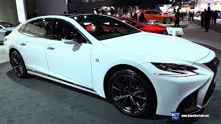 2019 Lexus LS 500 F Sport  Exterior and Interior Walkaround  2018 LA Auto Show [upl. by Atillertse]