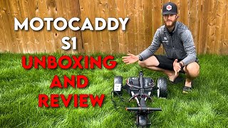 MOTOCADDY S1 ELECTRIC GOLF TROLLEY Review  New Nine Golf Unboxing [upl. by Cirdet349]