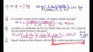 Conversión de unidades muchos ejemplos [upl. by Justine]