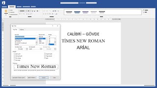 Varsayılan Yazı Tipini Ayarlamak  Microsoft Word [upl. by Blas837]
