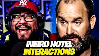 Tom Segura Has Weird Hotel Interactions Reaction [upl. by Htrag593]