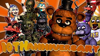 FNaF 10th Anniversary Special  Freddy visits all FNaF Games [upl. by Fitzhugh]