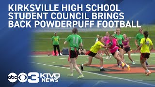 Kirksville High School Student Council brings back powderpuff football [upl. by Hubsher180]