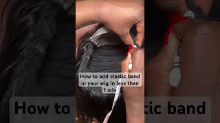 How to secure your wig with elastic band properly in less than 1min wigs smallbusiness shorts [upl. by Jewelle]