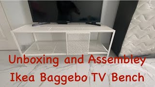 Ikea Baggebo TV Bench Unboxing and Assembley easy and practical [upl. by Daryl]