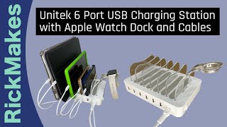 Unitek 6 Port USB Charging Station with Apple Watch Dock and Cables [upl. by Mathews]