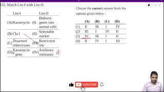 Match ListI with ListII ListI ListII AKanamycin I Delivers genes into animal cells [upl. by Shulamith]