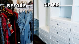 DIY Custom Master Closet upgrade Modular Closet System [upl. by Arah]