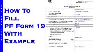 How To Fill PF Form 19 With Example [upl. by Ailegnave]