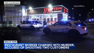 Chicago restaurant employee charged with fatally shooting 2 customers police [upl. by Orfield]