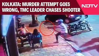 Kolkata Firing News  On Camera Murder Attempt Goes Wrong Trinamool Leader Chases Shooter [upl. by Consalve577]