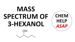 mass spectrum amp fragmentation of 3hexanol [upl. by Stanton]