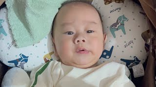 My cute baby fem fivemonthold baby mybabyjustcaresforme newbornbaby FEM cute kidsvideo yuze [upl. by Ilarrold]