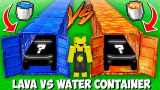 Which LONGEST CONTAINER SHOULD I CHOOSE LAVA VS WATER in Minecraft  SECRET LONG PASSAGE [upl. by Sotnas]