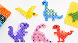 Dinosaur Perler Beads  Free Perler Bead Dino Patterns [upl. by Gaby]