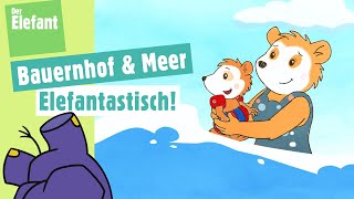 Bobo besucht einen Bauernhof für Kinder amp Bobo fährt ans Meer  Der Elefant  WDR [upl. by Bickart]